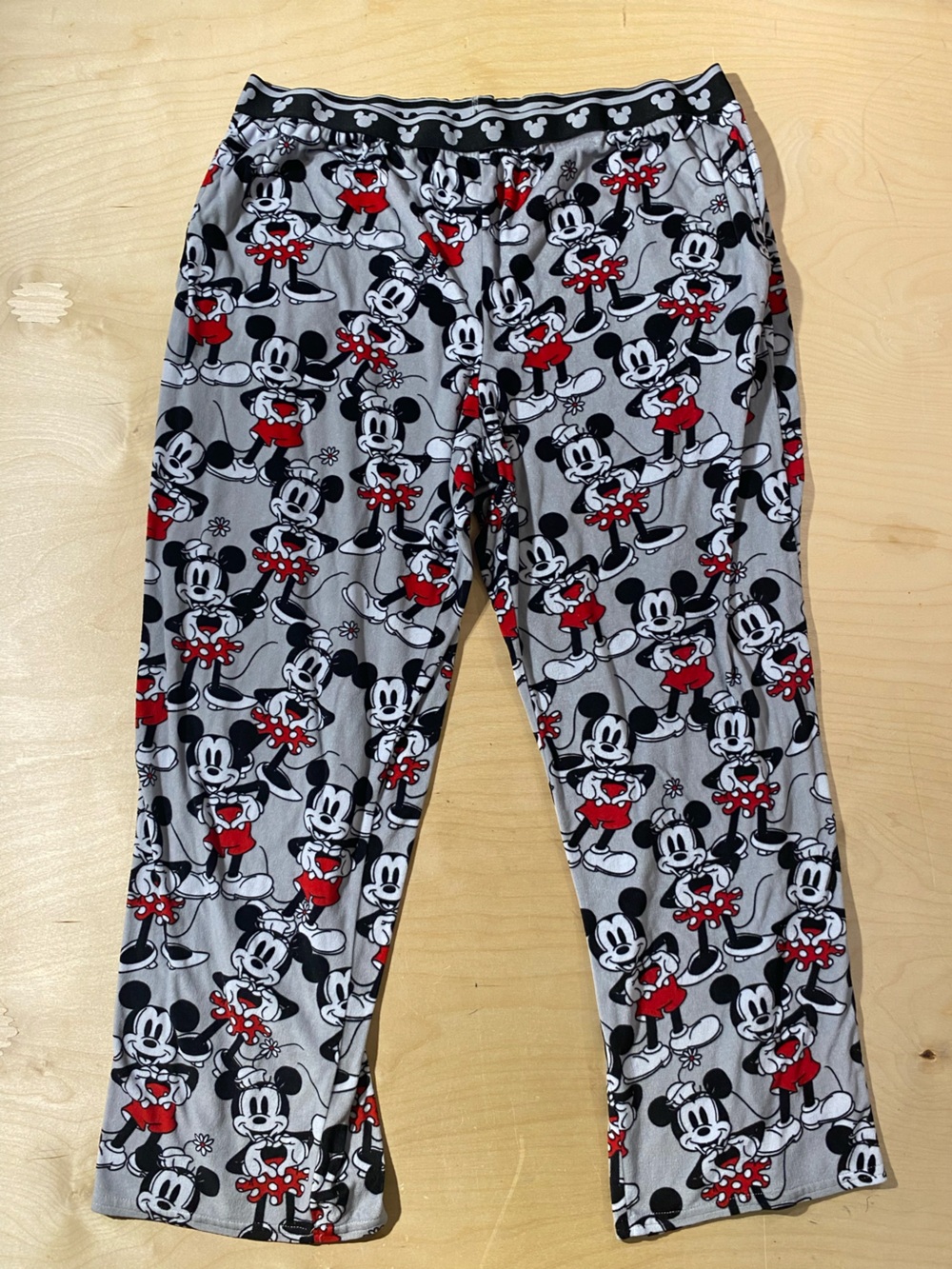 Disney Mickey Mouse Red & Gray Pajama Pants 2X (BM)